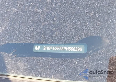 2023 Honda Civic Sport from USA, damaged, VIN 2HGFE2F55PH566396